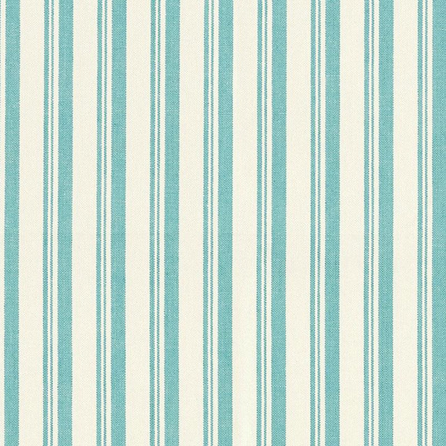 Schumacher Capri Aqua/White Fabric