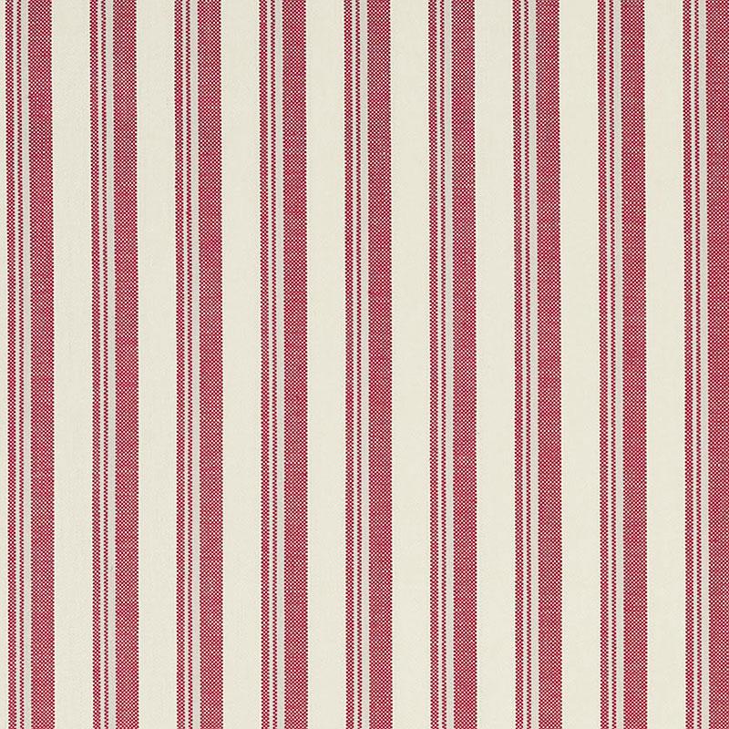 Schumacher Capri Red/White Fabric