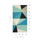 Schumacher Cubist Silk Panel Peacock Fabric