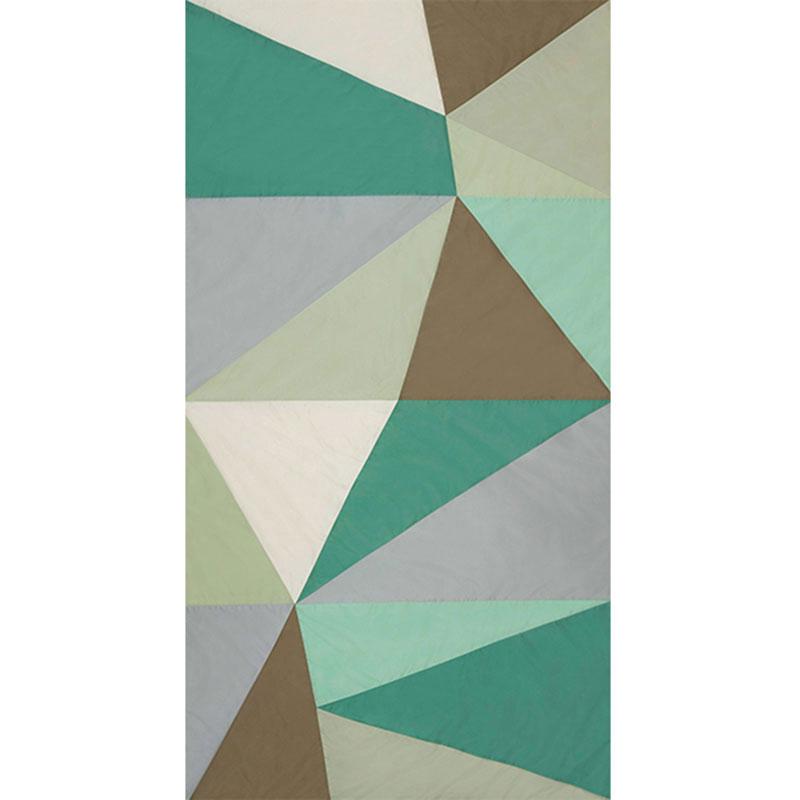 Schumacher Cubist Silk Panel Celadon Fabric