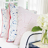 Schumacher Deconstructed Stripe Red Fabric