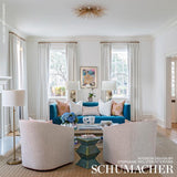 Schumacher Deconstructed Stripe Red Fabric