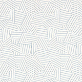 Schumacher Deconstructed Stripe Cobalt Fabric