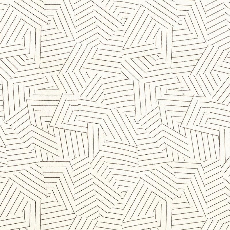 Schumacher Deconstructed Stripe Greige Fabric