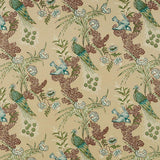 Schumacher Peacock Beige Fabric