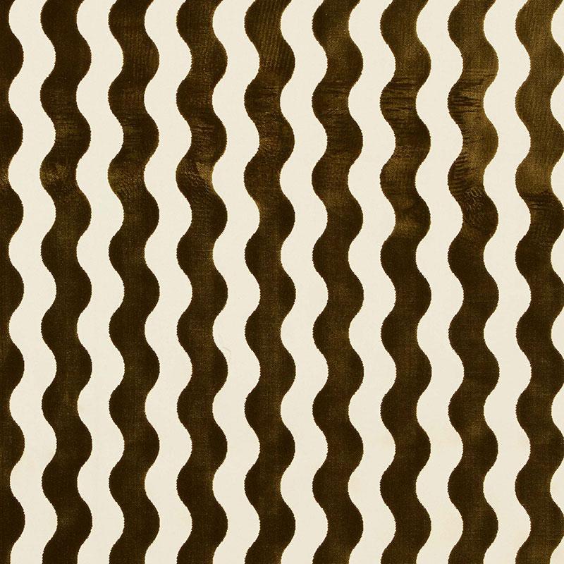 Schumacher The Wave Velvet Chocolate Fabric