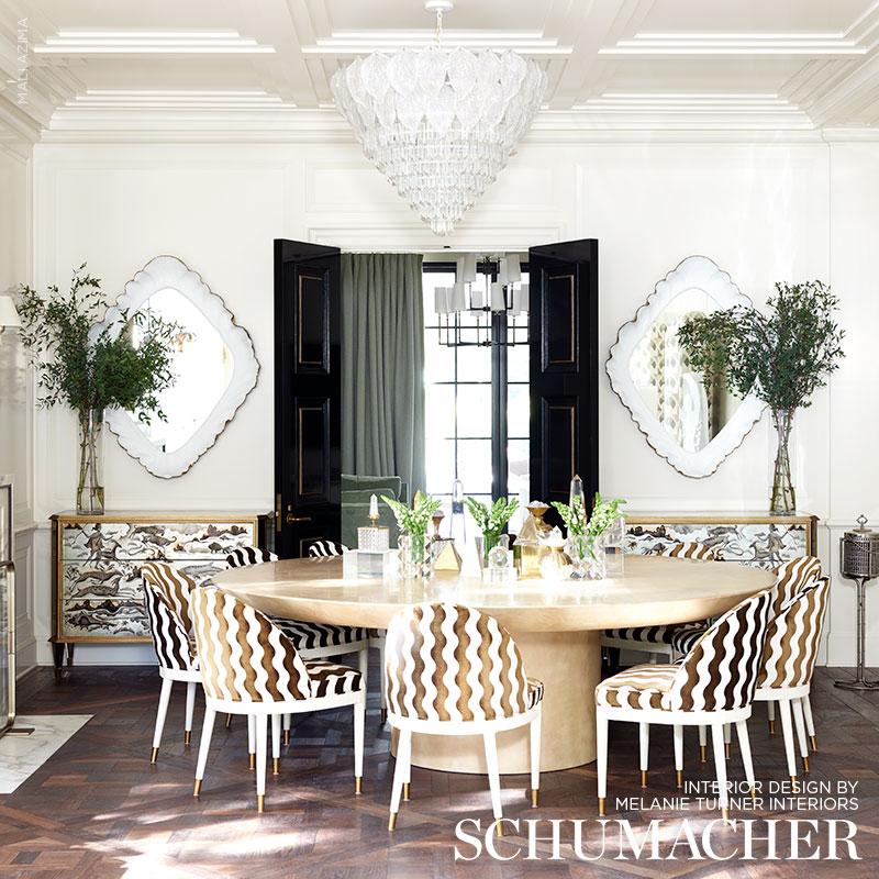 Schumacher The Wave Velvet Chocolate Fabric