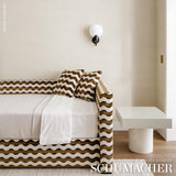 Schumacher The Wave Velvet Chocolate Fabric