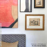 Schumacher Tumbling Blocks Black Fabric