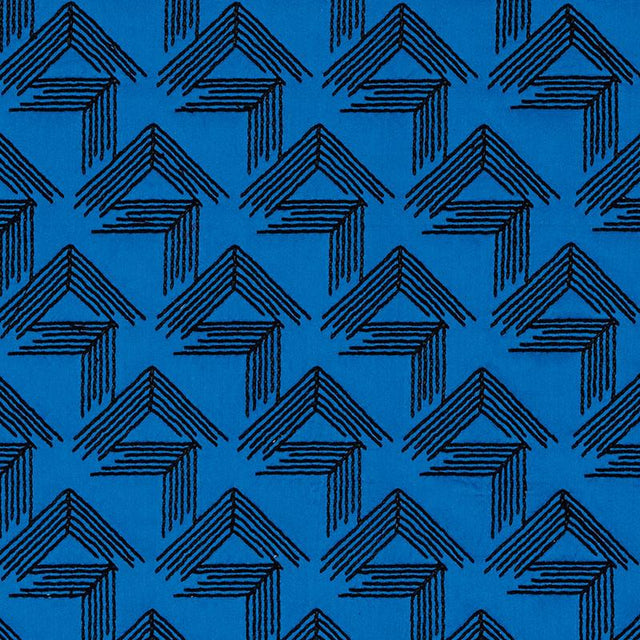 Schumacher V Step Cobalt Fabric