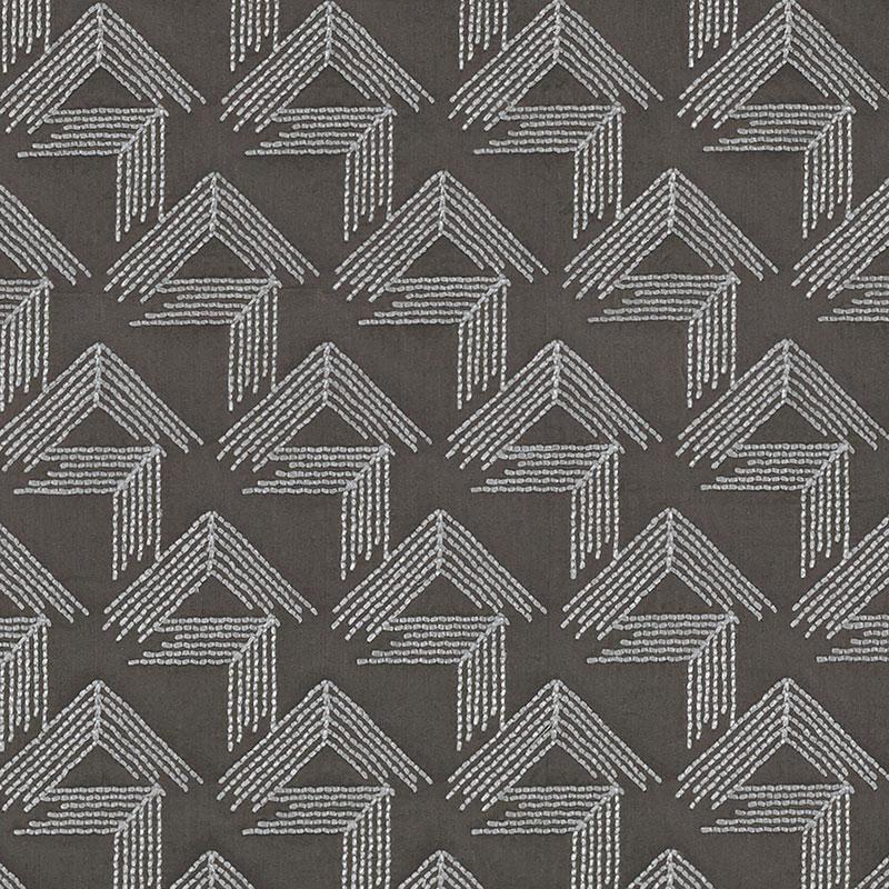 Schumacher V Step Charcoal Fabric
