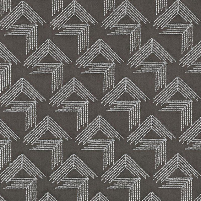 Schumacher V Step Charcoal Fabric