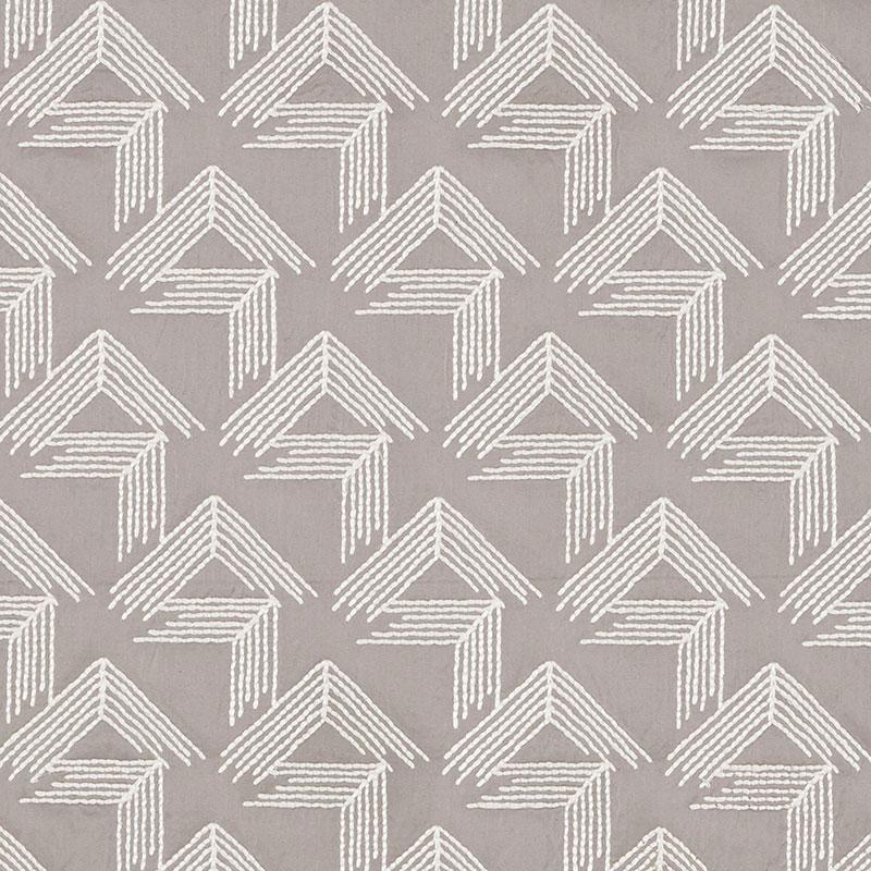 Schumacher V Step Pale Grey Fabric