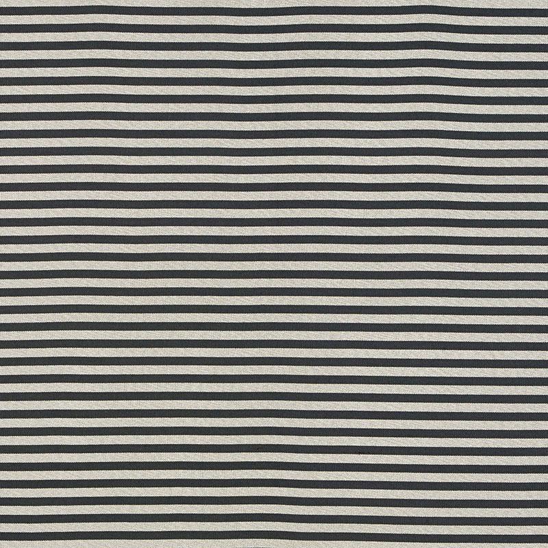 Schumacher Geoffrey Metallic Stripe Smoke Fabric