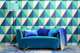 Cole & Son APEX GRAND TEAL Wallpaper