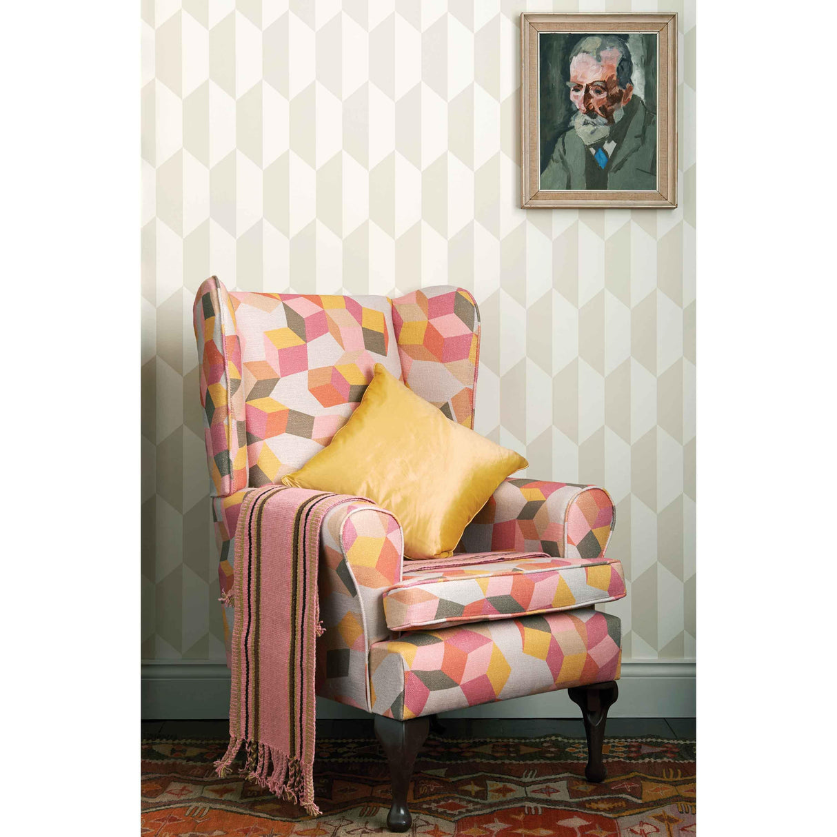 Cole & Son TILE WHITE AND STONE Wallpaper