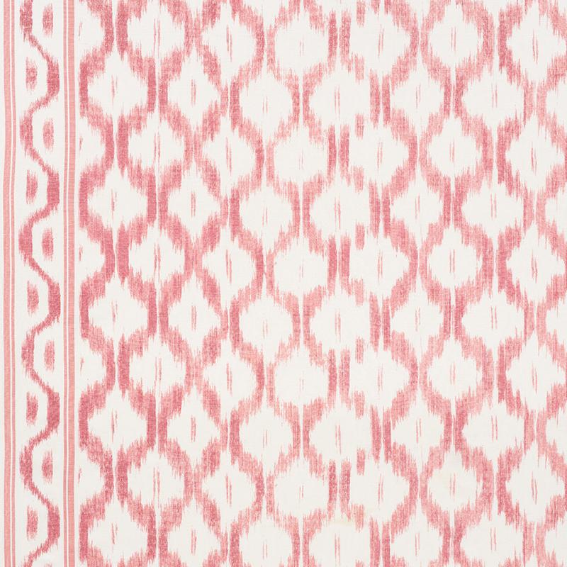 Schumacher Santa Monica Ikat Faded Red Fabric