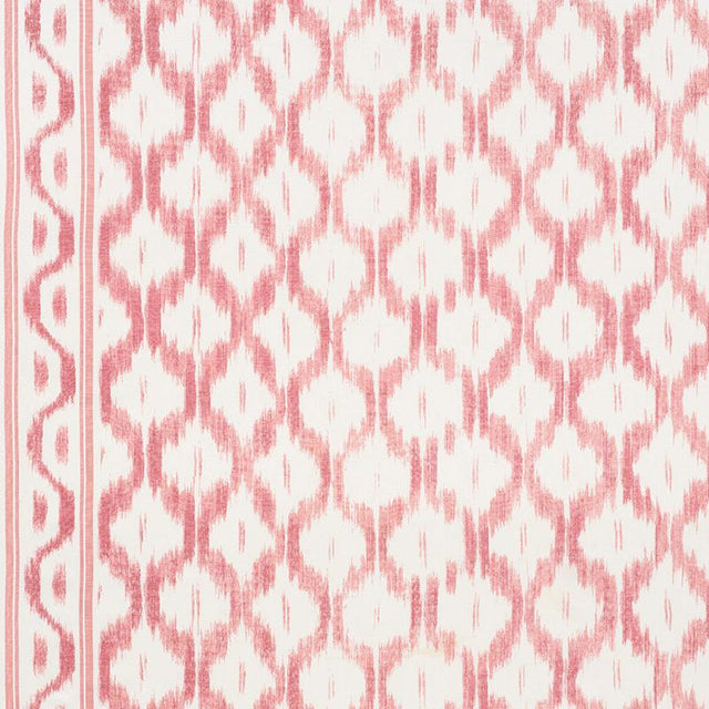 Schumacher Santa Monica Ikat Faded Red Fabric