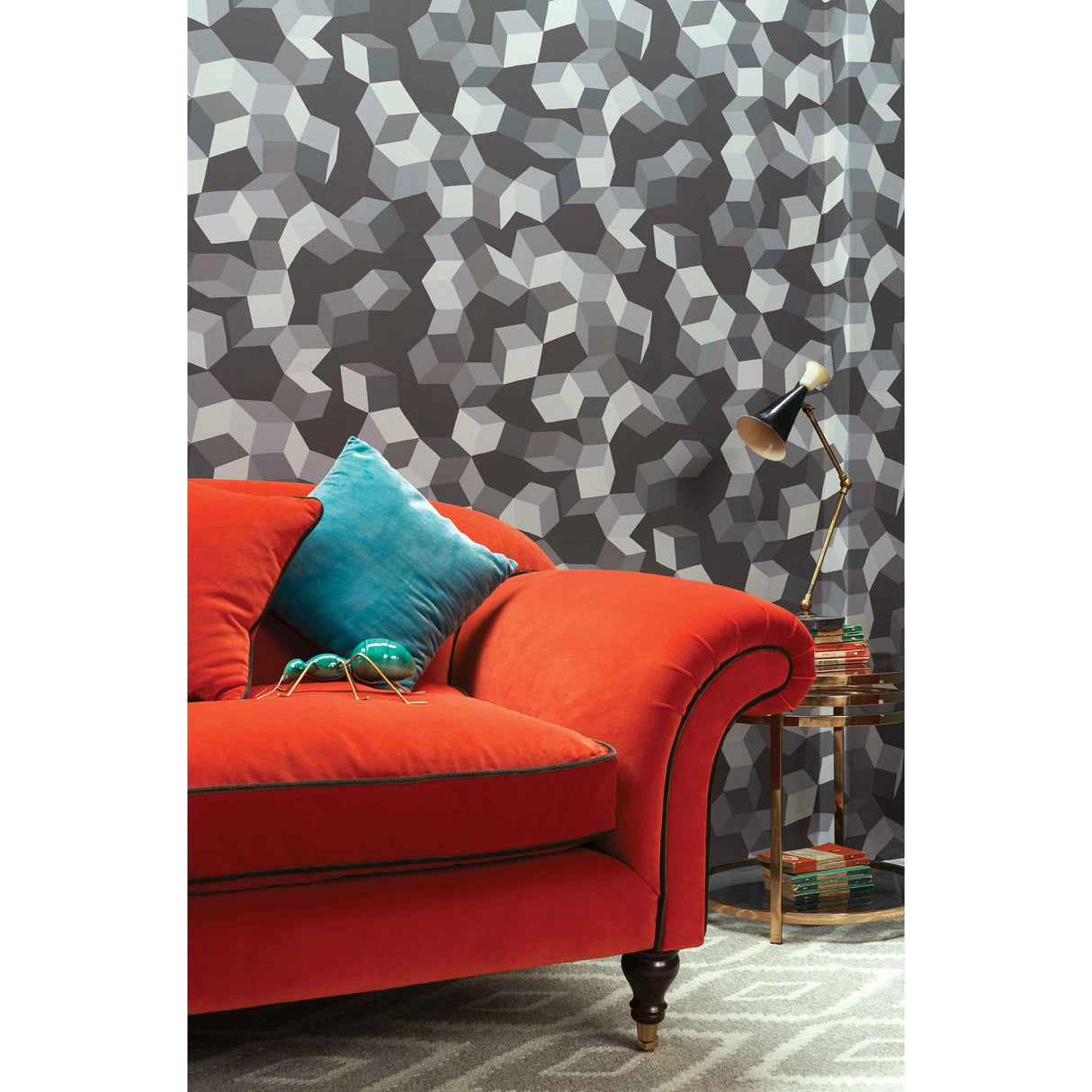 Cole & Son PUZZLE GREY AND BLACK Wallpaper