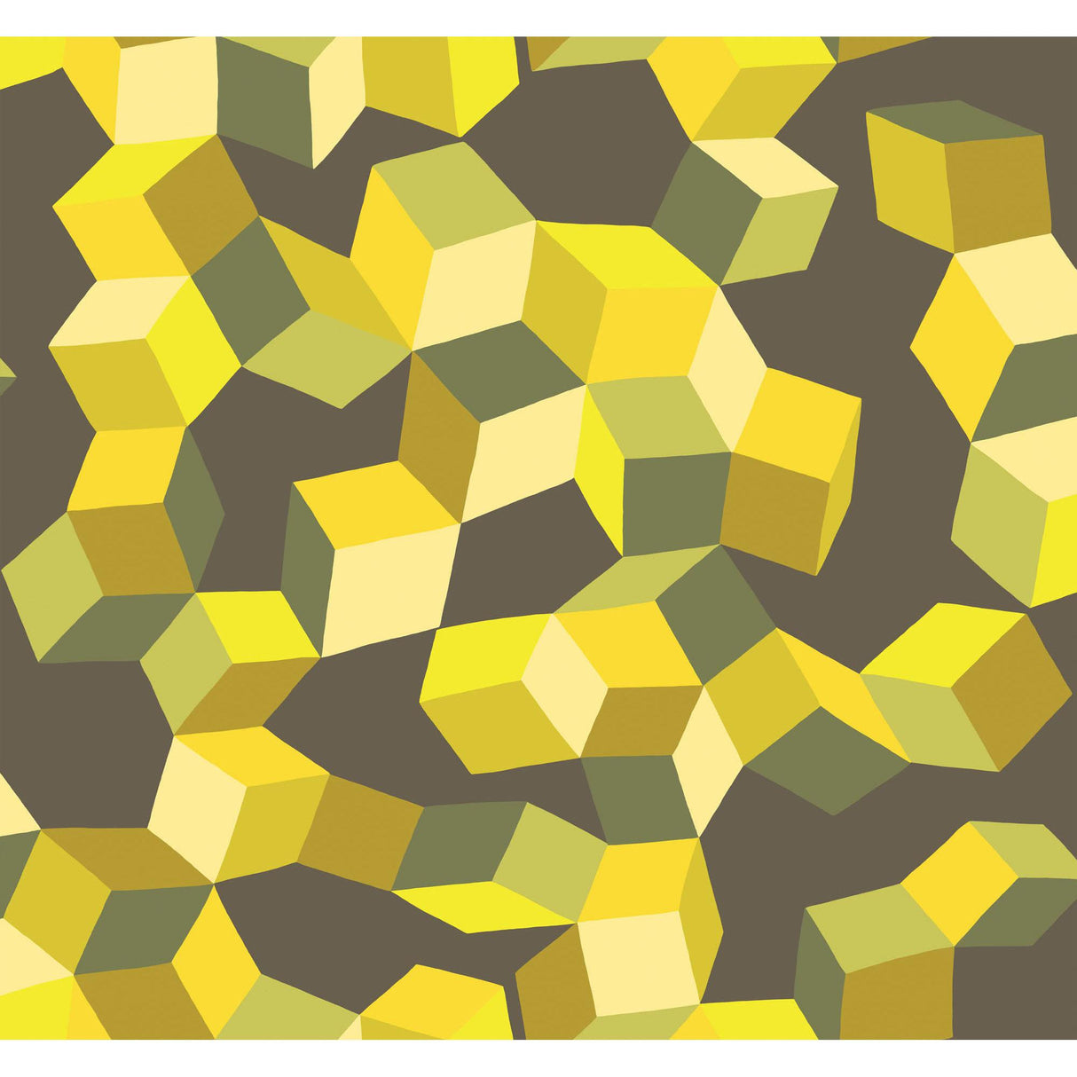 Cole & Son PUZZLE YELLOW AND BLACK Wallpaper