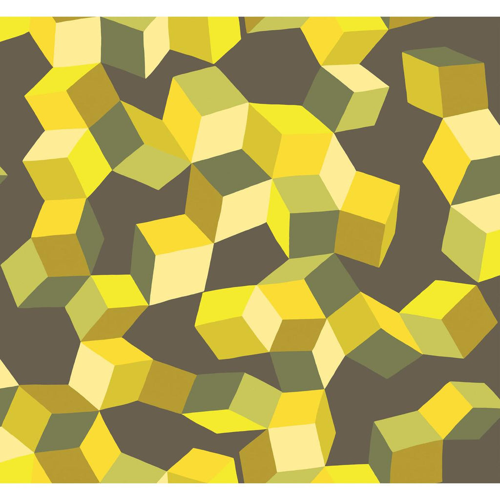 Cole & Son Puzzle Yellow And Black Wallpaper