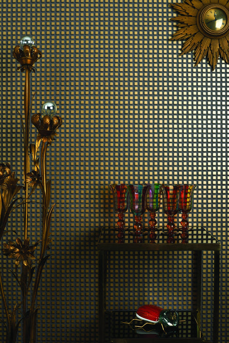 Cole & Son MOSAIC BLACK AND GOLD Wallpaper