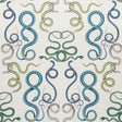 Schumacher Giove Emerald & Sapphire Fabric