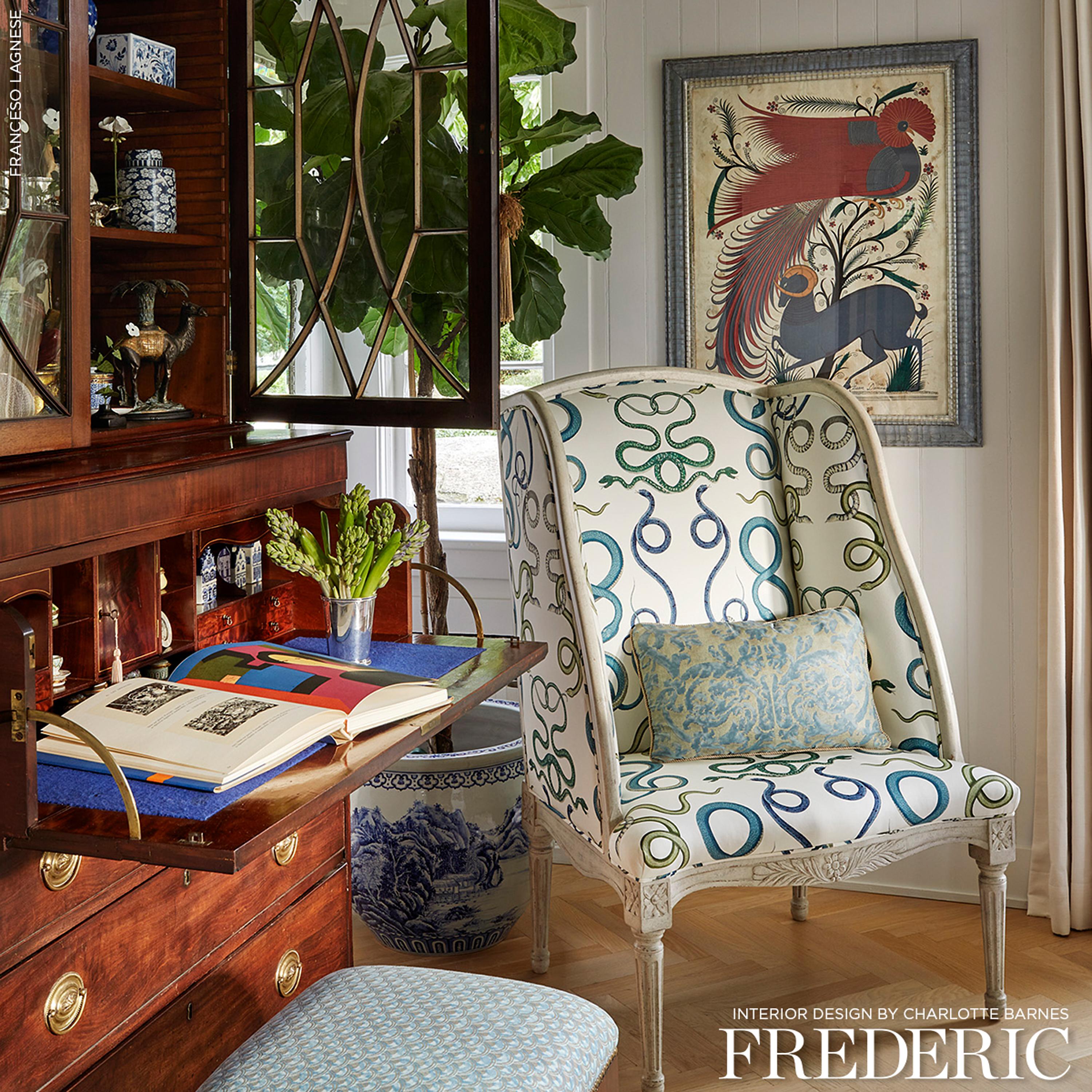 Schumacher Giove Emerald & Sapphire Fabric – DecoratorsBest