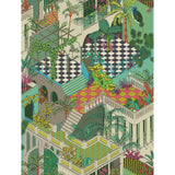 Cole & Son MIAMI GREEN AND CORAL Wallpaper