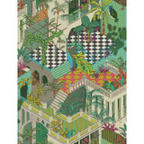 Cole & Son Miami Green And Coral Wallpaper
