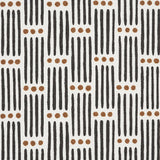 Schumacher Dotted Stripe Carbon Fabric