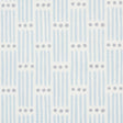 Schumacher Dotted Stripe Sky Fabric
