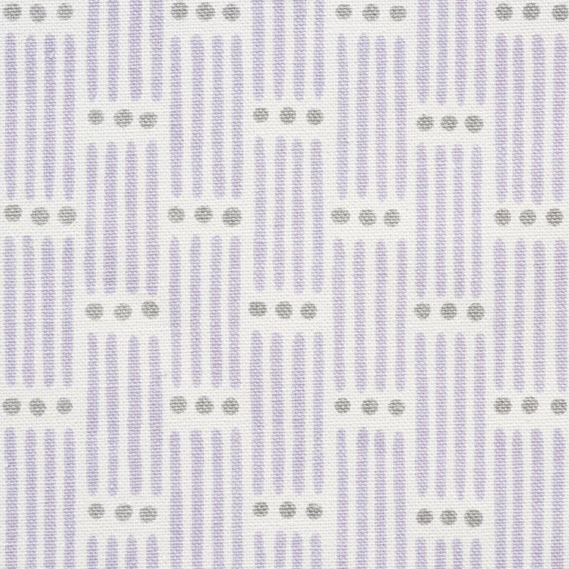 Schumacher Dotted Stripe Lilac Fabric