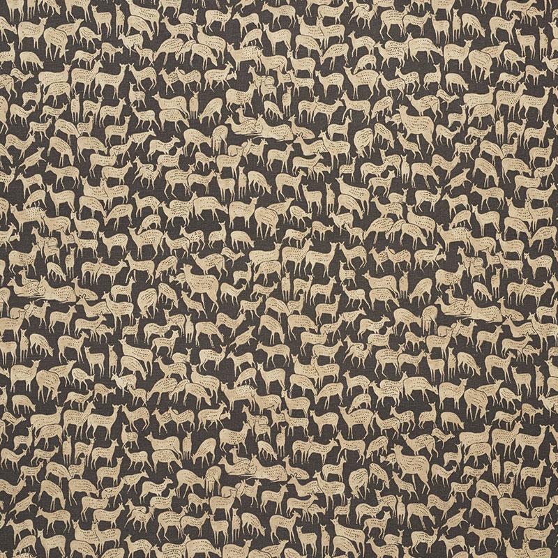 Schumacher Fauna Carbon Fabric