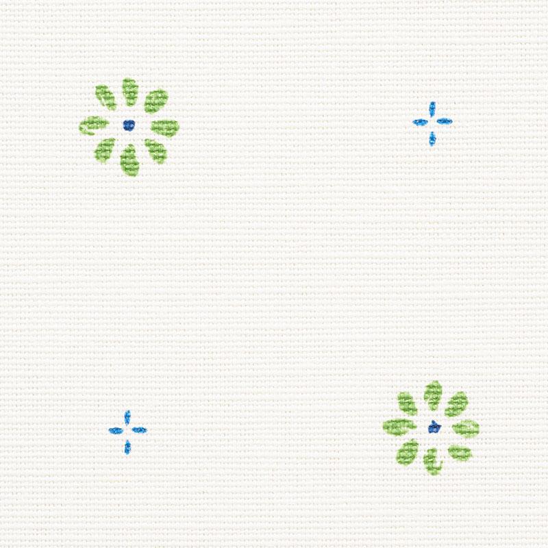 Schumacher Suna Floral Green Fabric