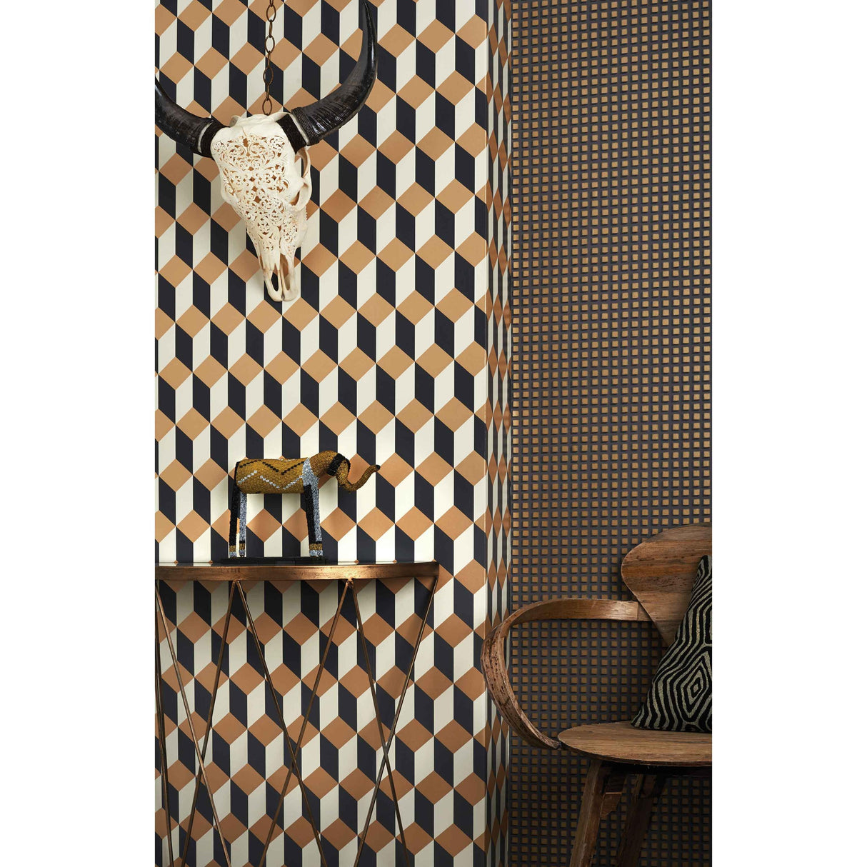 Cole & Son DELANO GOLD AND BLACK Wallpaper