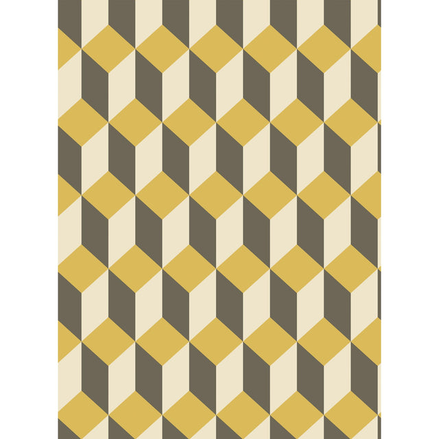 Cole & Son DELANO YELLOW AND BLACK Wallpaper