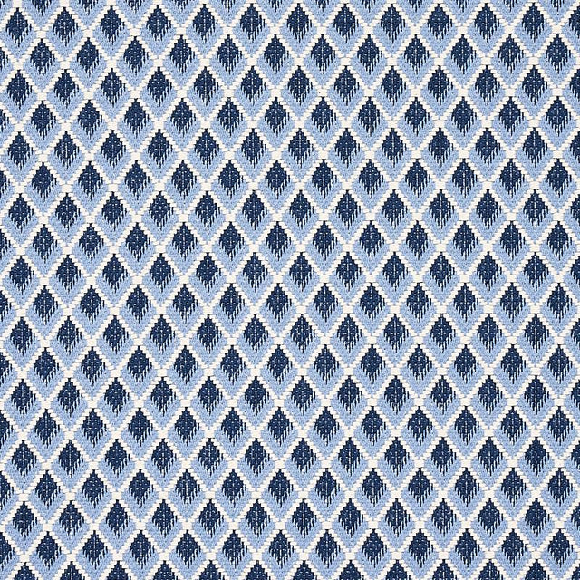 Schumacher Hammerick Diamond Blue Fabric