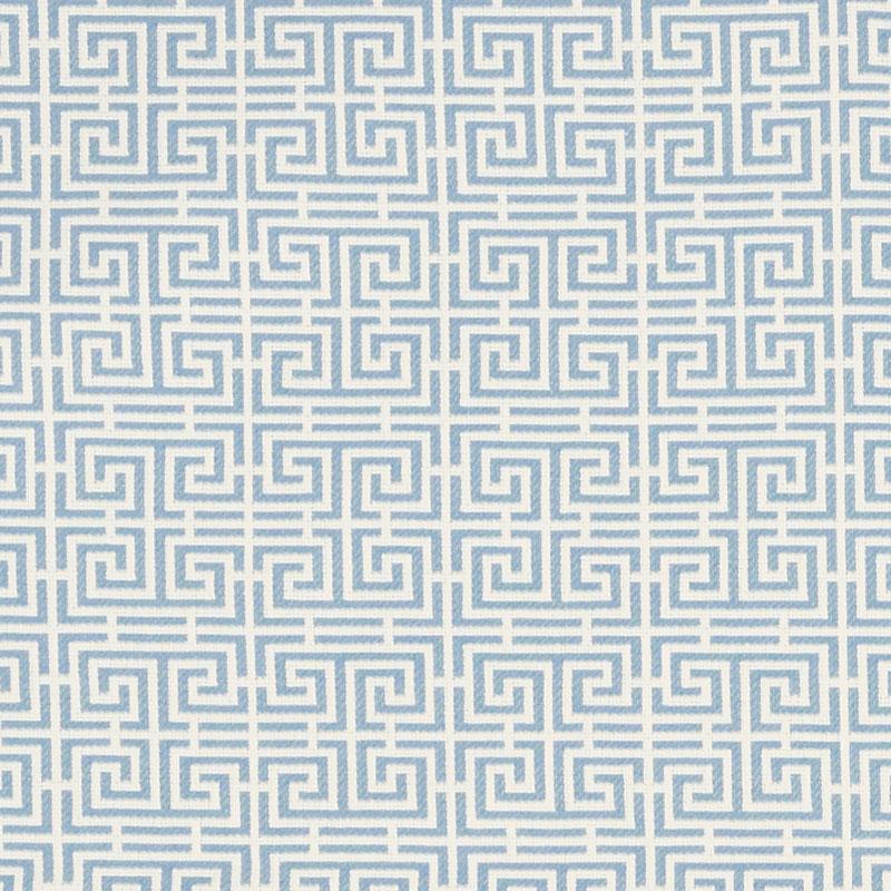 Schumacher Chinois Fret Sky/Ivory Fabric