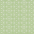 Schumacher Chinois Fret Green/White Fabric
