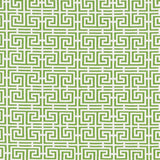 Schumacher Chinois Fret Green/White Fabric