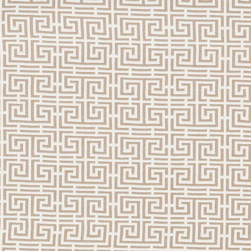 Schumacher Chinois Fret Natural/Ivory Fabric
