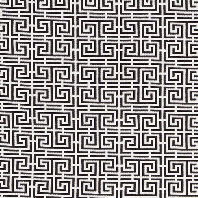 Schumacher Chinois Fret Black/White Fabric