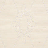 Schumacher Sylvie Embroidered Sisal Ivory Wallpaper