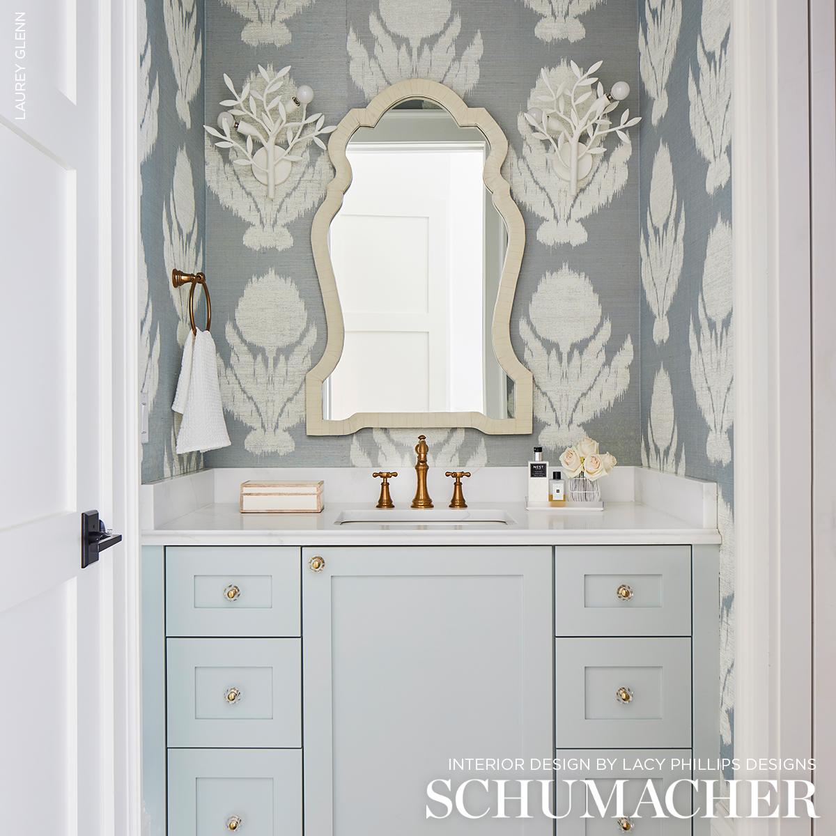 Schumacher Agra Sisal Sky Wallpaper – DecoratorsBest