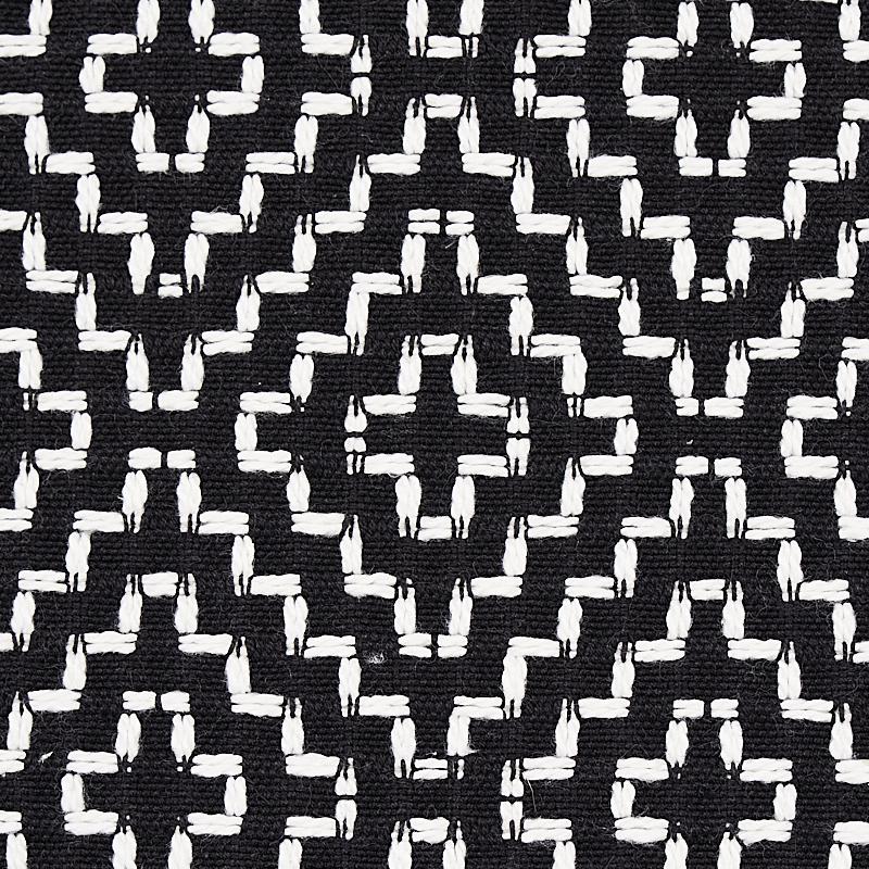 Schumacher Soho Weave Black Fabric