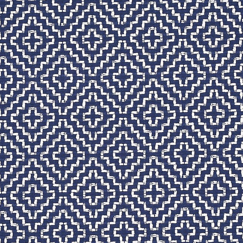 Schumacher Soho Weave Navy Fabric