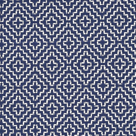 Schumacher Soho Weave Navy Fabric