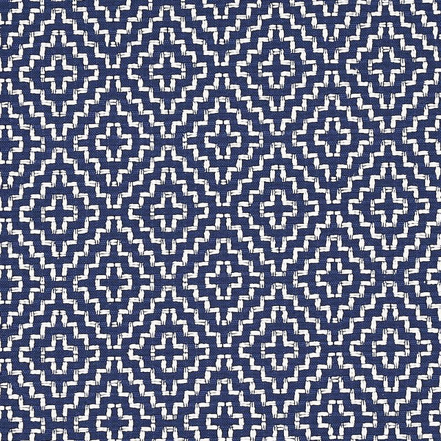 Schumacher Soho Weave Navy Fabric