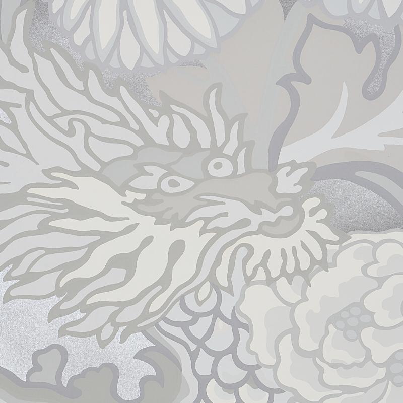 Schumacher Chiang Mai Dragon Limestone Wallpaper